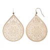 Sonoma Goods For Life™ Filigree Teardrop Earrings