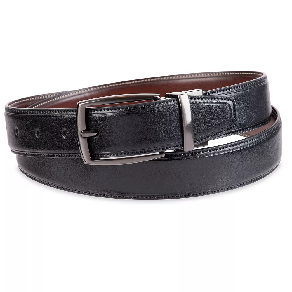 Big & Tall Sonoma Goods For Life® Feather-Edge Stitched Black-to-Tan Reversible Belt 2 Big & Tall Sonoma Goods For Life® Feather-Edge Stitched Black-to-Tan Reversible Belt - Image 2