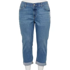 Plus Size Sonoma Goods For Life® Premium Rolled Cuff Capri Jeans