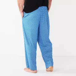 Big & Tall Sonoma Goods For Life® Seriously Soft Relaxed-Fit Sleep Pants -Sonoma Goods For Life® Shop 5241547 Blue Cube Geo ALT
