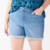 Plus Size Sonoma Goods For Life® Highrise Curvy Denim Shorts