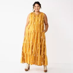 Plus Size Sonoma Goods For Life® Tiered Maxi Dress