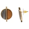 Sonoma Goods For Life® Gold Tone Wood Circle Stud Earrings