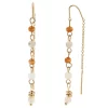 Sonoma Goods For Life® Gold Tone Wood And Bead Threader Earrings