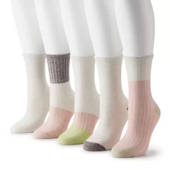 Sonoma Goods For Life® 5 Pack Colorblocks Crew Socks
