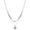 Sonoma Goods For Life® 2 Row Blue Beaded Radial Starburst Pendant Necklace
