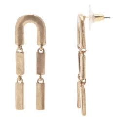 Sonoma Goods For Life® Gold Tone Shaky Bar U Shaped Drop Earrings