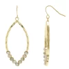 Sonoma Goods For Life® Gold Tone Green Detail Teardrop Earrings