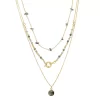 Sonoma Goods For Life® Gold Tone Green Chip Stations, Toggle And Pendant Layering Necklace Set