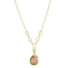 Sonoma Goods For Life® Gold Tone Link Chain & Pink Stone Pendant Y Necklace