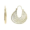 Sonoma Goods For Life® Recycled Gold Tone Flat Cage Hoop Earrings