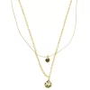Sonoma Goods For Life® Gold Tone Layered Chain & Double Hammered Pendant Necklace