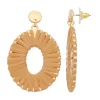 Sonoma Goods For Life® Gold Tone Raffia Open Circle Drop Earrings